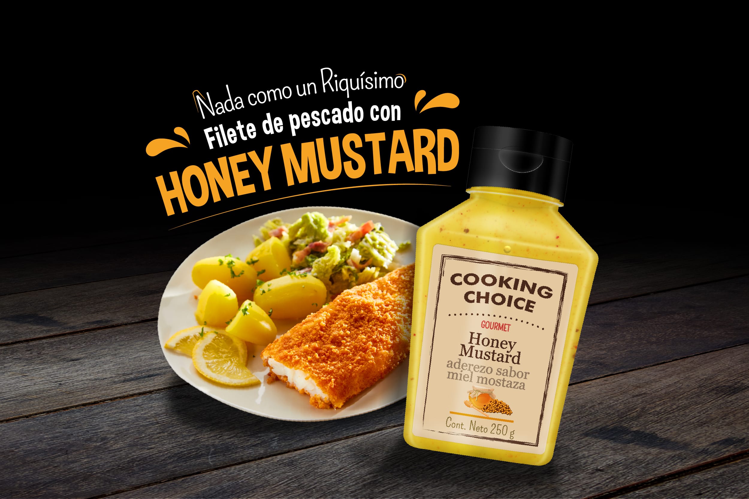 Filete de Pescado con Honey Mustard
