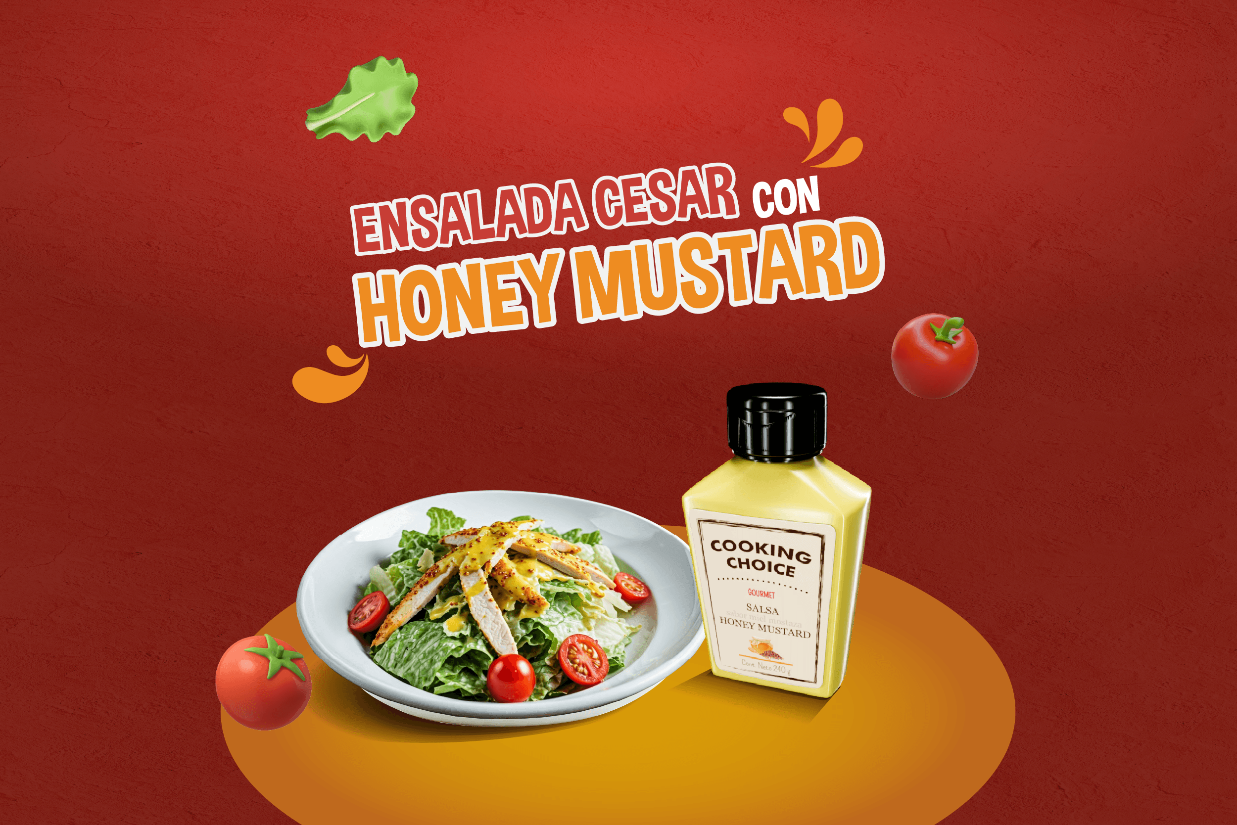 Ensalada Cesar con Honey Mustard